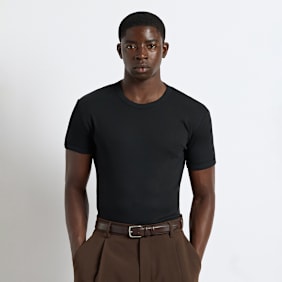 Burocs Slim Rib T-Shirt noir