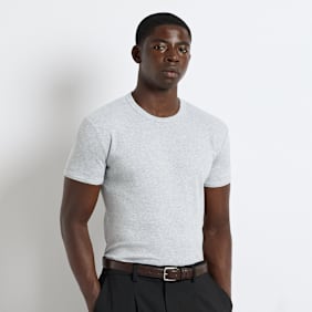Burocs Slim Rib T-Shirt grigio