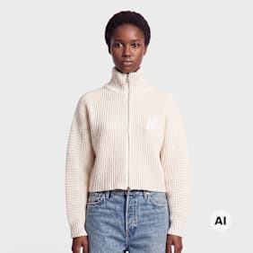 New Era Cropped Knit beż