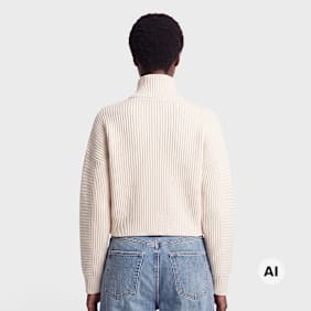 New Era Cropped Knit beż