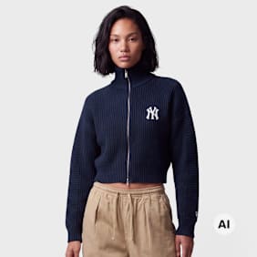 New Era Cropped Knit blauw