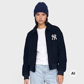 New Era MLB Wool Oversized Bomber Jacket bleu