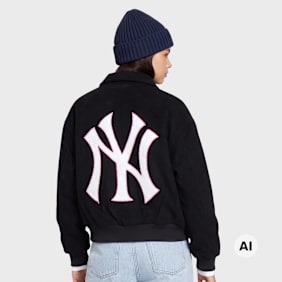 New Era WMNS MLB Wool Oversized Bomber Jacket azul