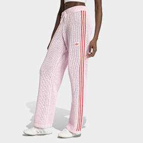 adidas Originals Knitted Crochet Firebird Trackpants rose