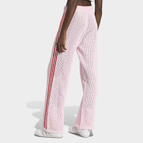 adidas Originals Knitted Crochet Firebird Trackpants różowy