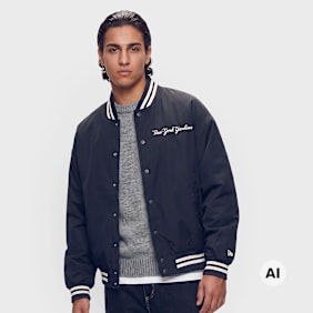 New Era MLB Wordmark Varsity Jacket azul