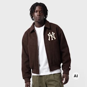 New Era MLB Logo Varsity Jacket castanho