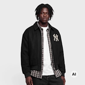 New Era MLB Logo Varsity Jacket negro