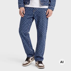 New Era MLB Logo All-Over-Print Denim Pant Undefined Color