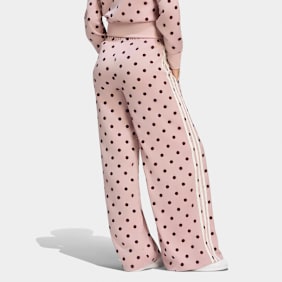 adidas Originals Satin Polka Dots Wide Leg Pants beige