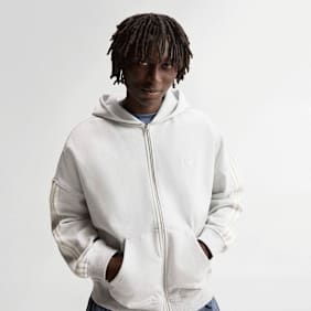adidas Originals adiSignature 3 Stripes Full Zip Hoodie Grau