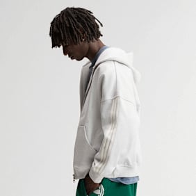 adidas Originals adiSignature 3 Stripes Full Zip Hoodie siva