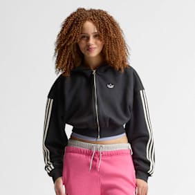 adidas Originals adiSignature 3 Stripes Full Zip Hoodie negro
