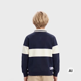 Champion Polo Neck Sweatshirt niebieski