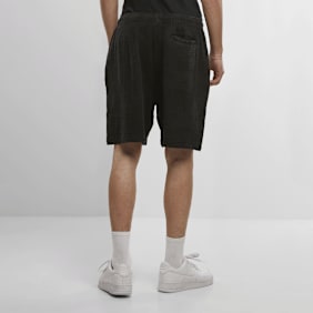 Urban Classics Acid Washed Musselin Shorts schwarz