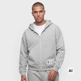 Champion Hooded Full Zip Sweatshirt siva