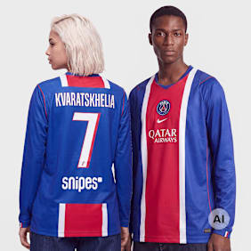 Nike Kvaratskhelia / No. 7 / PSG Dri-FIT Jersey Longsleeve Home Stadium Blu