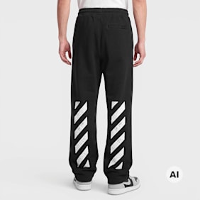 Off-White Diagonal Open Hem Jogger Pants czarny