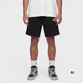Off-White Diagonal Open Hem Jogger Shorts zwart