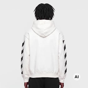 Off-White Graffiti Full Zip Hoodie bijela