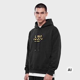 Off-White Diag Garment Washed Hoodie Schwarz