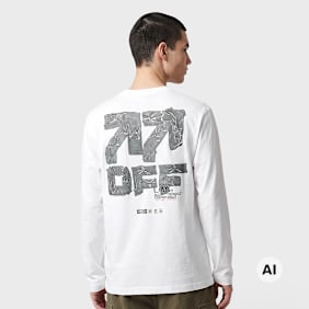 Off-White Off Active Duct Tape Long Sleeve Tee biały