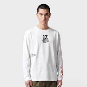 Off-White Off Active Duct Tape Long Sleeve Tee blanco