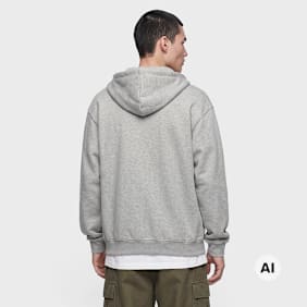 adidas Originals Trefoil Essentials Loose Frontzip Hoodie siva