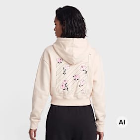 Off-White crop hoodie pristine grijs