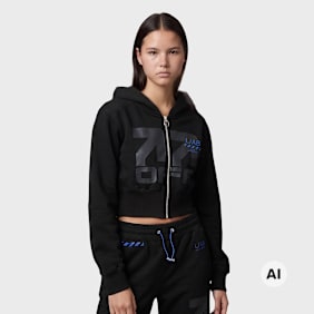 Off-White crop boxy jacket black night UndefinedColor