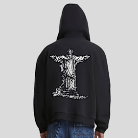 Mister Tee True Faith Fluffy Zip Hoody zwart