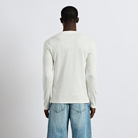 Burocs Rib Henley Longsleeve bijela