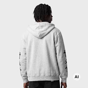 Mister Tee Many Crosses Fluffy Zip Hoody cinzento