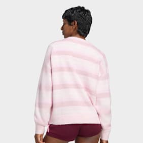 adidas Originals Knit Essentials Striped Sweatshirt Fucsia