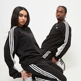 adidas Originals adicolor 3-Streifen Crew Sweatshirt schwarz
