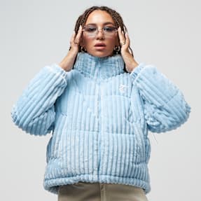 Karl Kani OG Fuzzy Corduroy Short Puffer Jacket blau