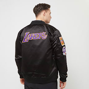 Mitchell & Ness NBA Lightweight Satin Bomber Los Angeles Lakers czarny