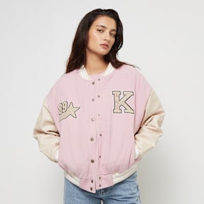 Karl Kani Retro Patch Star Logo Oversized College Jacket różowy