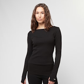 aim'n Ease Ribbed Long Sleeve Top noir