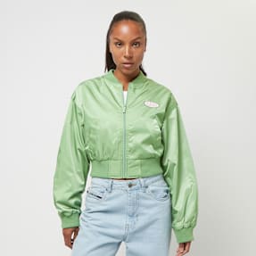 Karl Kani Woven Signature Short OS Satin Bomber Jacket verde
