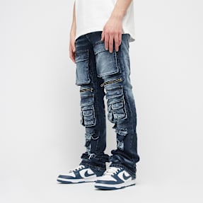 2Y STUDIOS Esteban Multi Pocket Skinny blau
