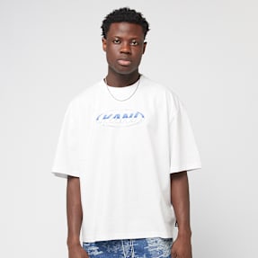 Karl Kani Woven Signature Chrome Logo Crop Tee bianco