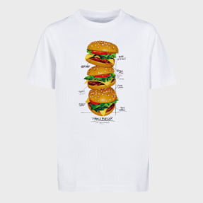 Mister Tee - Kids Triple Burger Tee wit