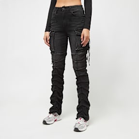 Smoke Rise Washed High Rise Boot czarny