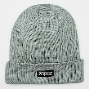 SNIPES Woven Basic Logo Beanie grau