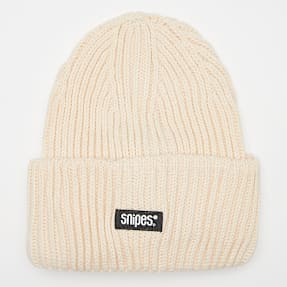 SNIPES Woven Logo Knit Beanie beige