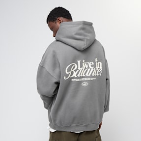 Another Cotton Lab Live in Balance Heavy Oversized Hoodie szary