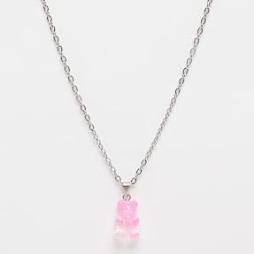 fainz Bear Chain Strawberry Milkshake prateado