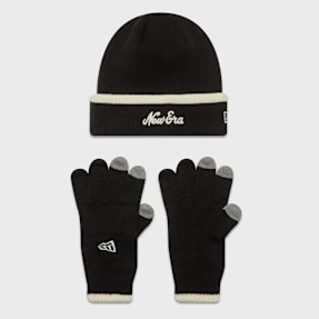 New Era Script Beanie Set (2 Piece) schwarz