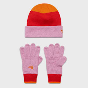 New Era Youth Stripe Beanie Set (2 Piece) wielokolorowy